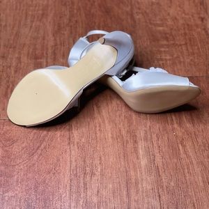 Pre-Treasured: White Satin-Like Dyable Shoe